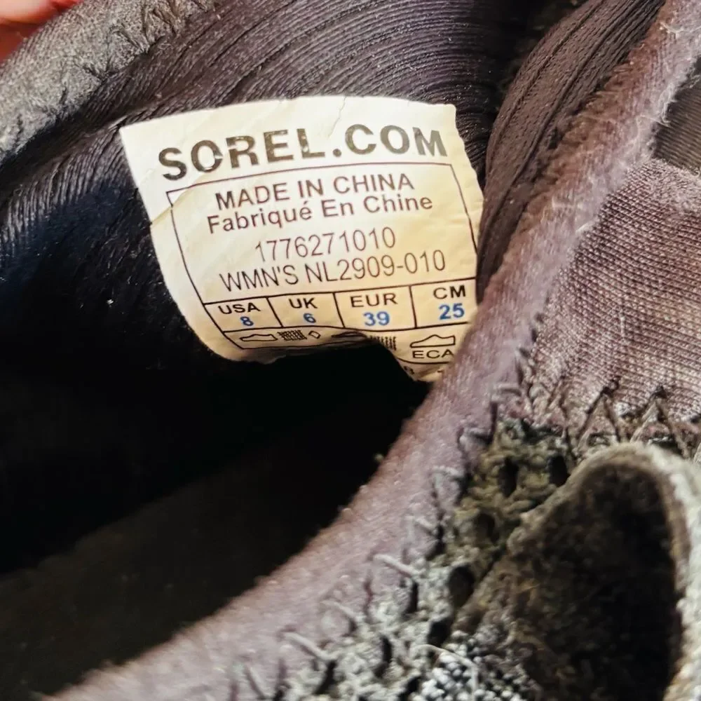 Sorel Kinetic Mesh Slip-On Sneakers – Black, Women’s Size 8